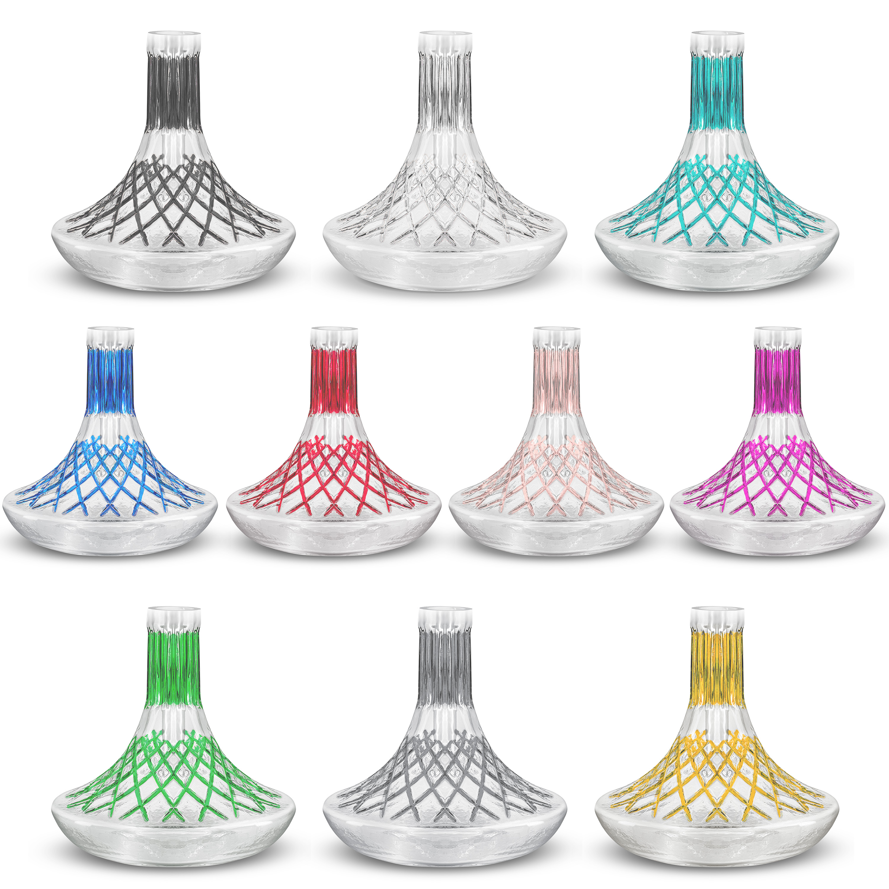 DILAW® SKITTO Shisha Bowl Glas Ersatzglas Medium Bowl ohne Gewinde