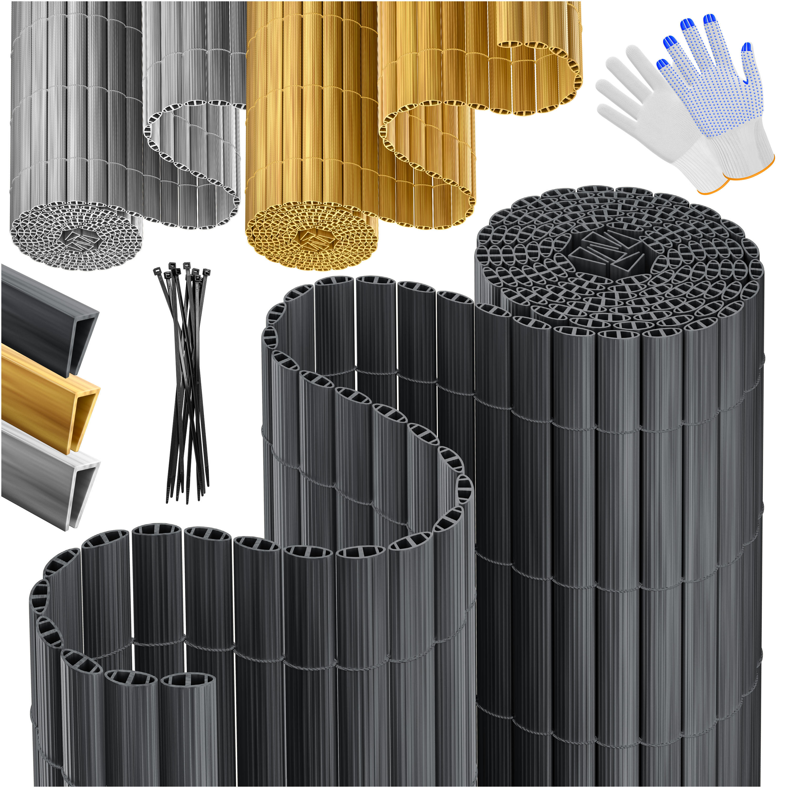 KESSER® Pvc-inkijkbeschermingsmat, inkijkbescherming, balkonbekleding, windbescherming, weerbestendig, versterkte lamellen, voor tuin, balkon, terras, outdoor, balkonomranding, met kabelbinders, bamboe, 90 x 400 cm KESSER® Pvc-inkijkbeschermingsmat, inkijkbescherming, balkonbekleding, windbescherming, weerbestendig, versterkte lamellen, voor tuin, balkon, terras, outdoor, balkonomranding, met kabelbinders, bamboe, 90 x 400 cm