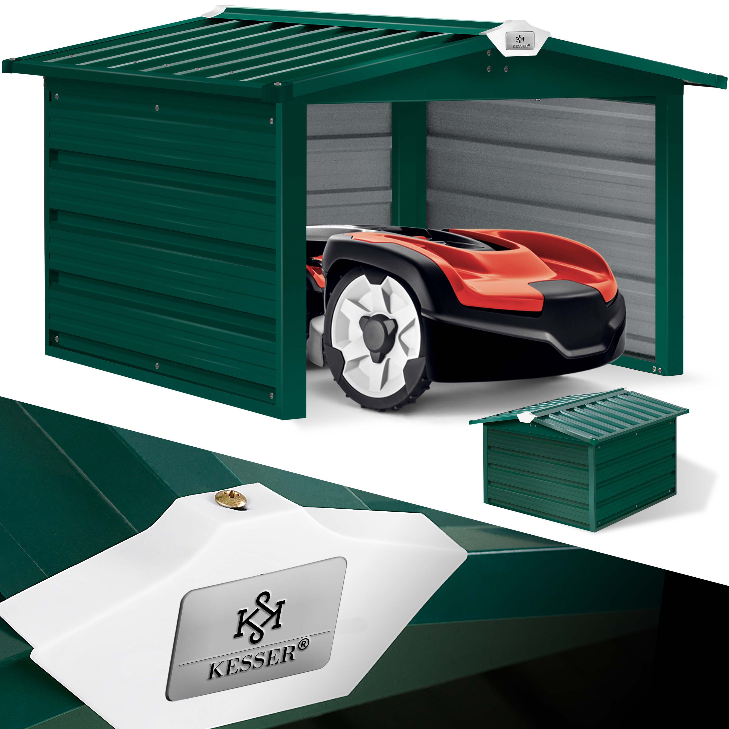 RETOURE MÄHROBOTER GARAGE Dach Carport Für Rasenroboter Rasenmäher