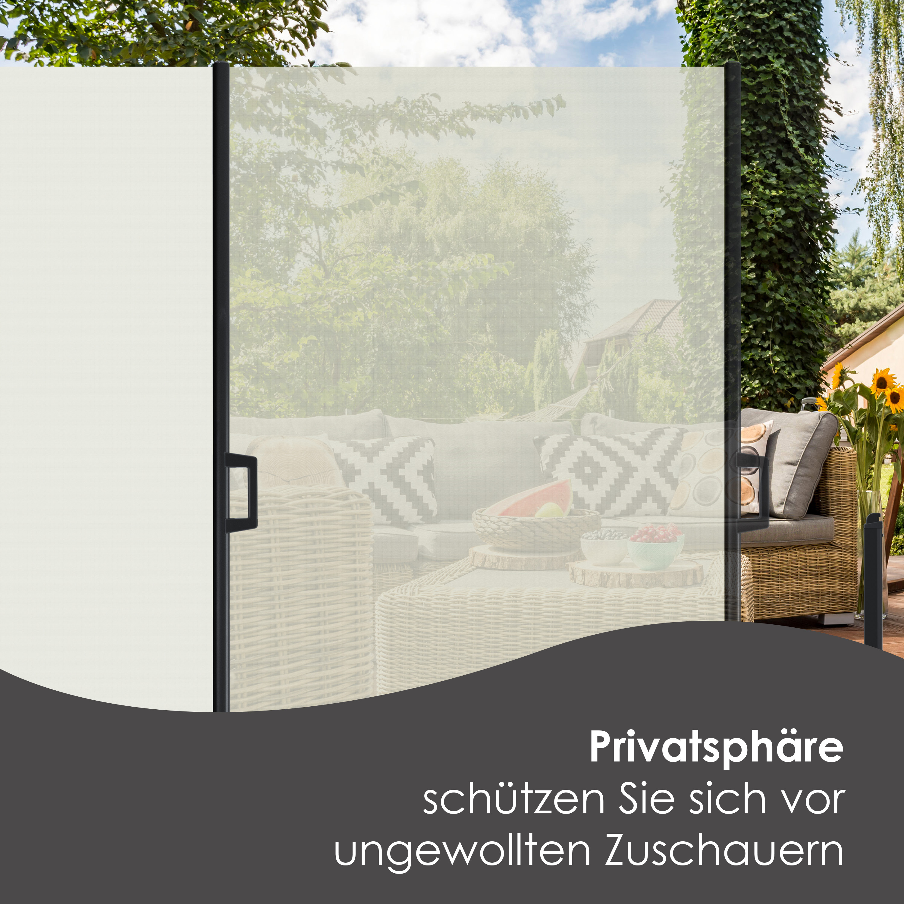 KESSER Seitenmarkise ausziehbar Markise Blickdicht Sichtschutz &  Windschutz fr Garten Balkon & Terrasse, Seitenrollo mit Wandhalterung und  Cover | eShopping - einfach besser einkaufen!