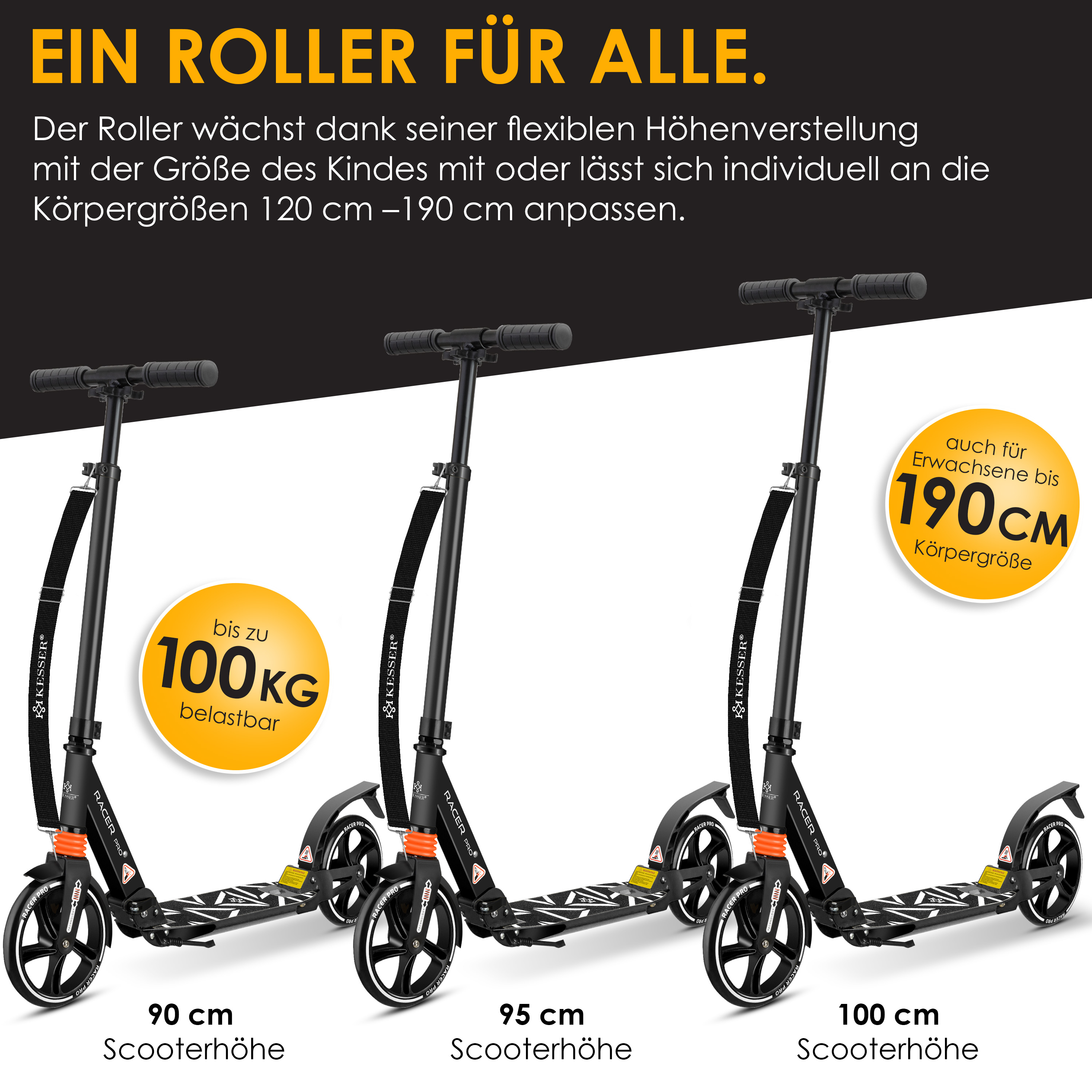 STAR-SCOOTER Cityroller XXL Trittbrett 205 - Scooter - 2022 - grün schwarz