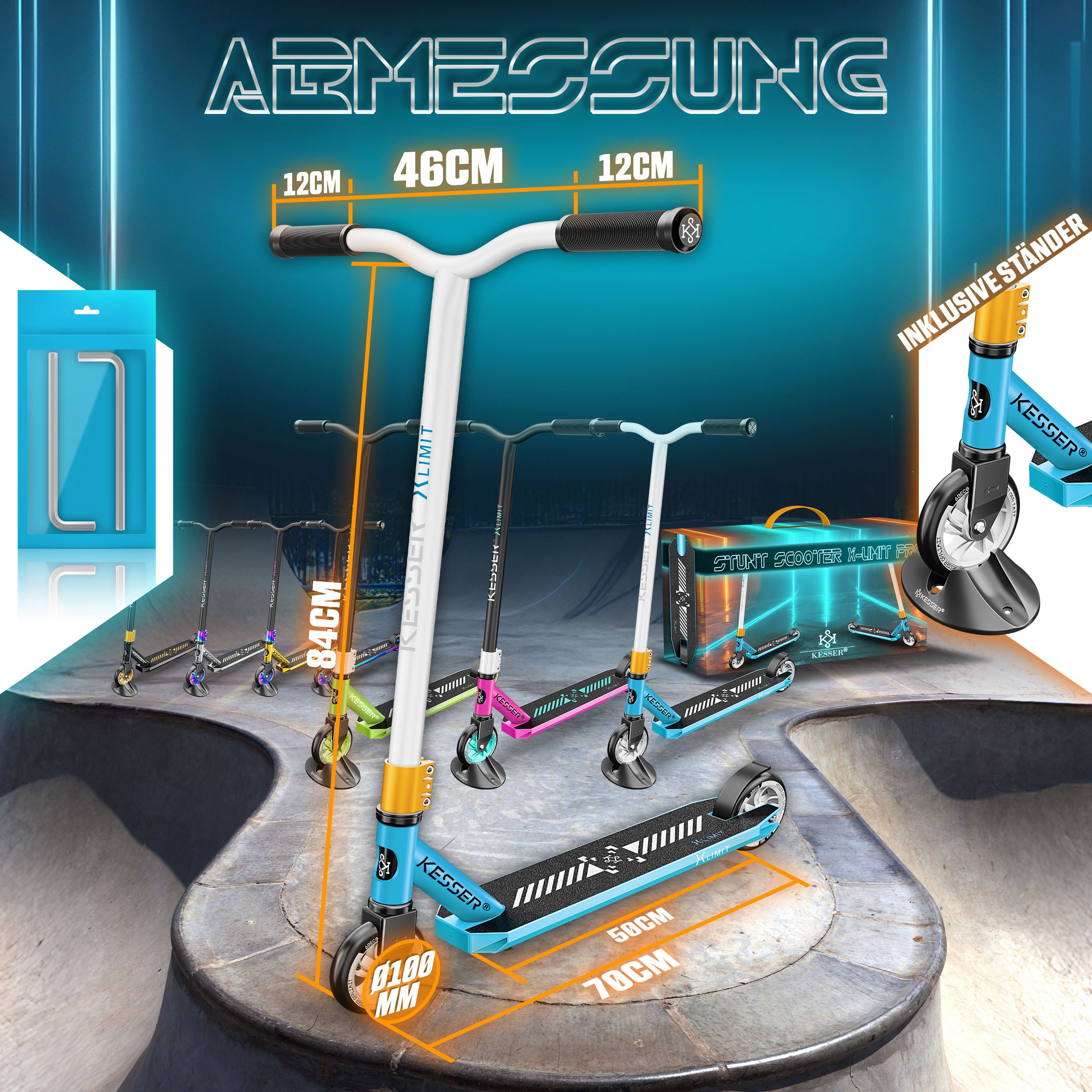 EVO Dirt Rider Scooter - Offroad Roller Für Teens & Erwachsene