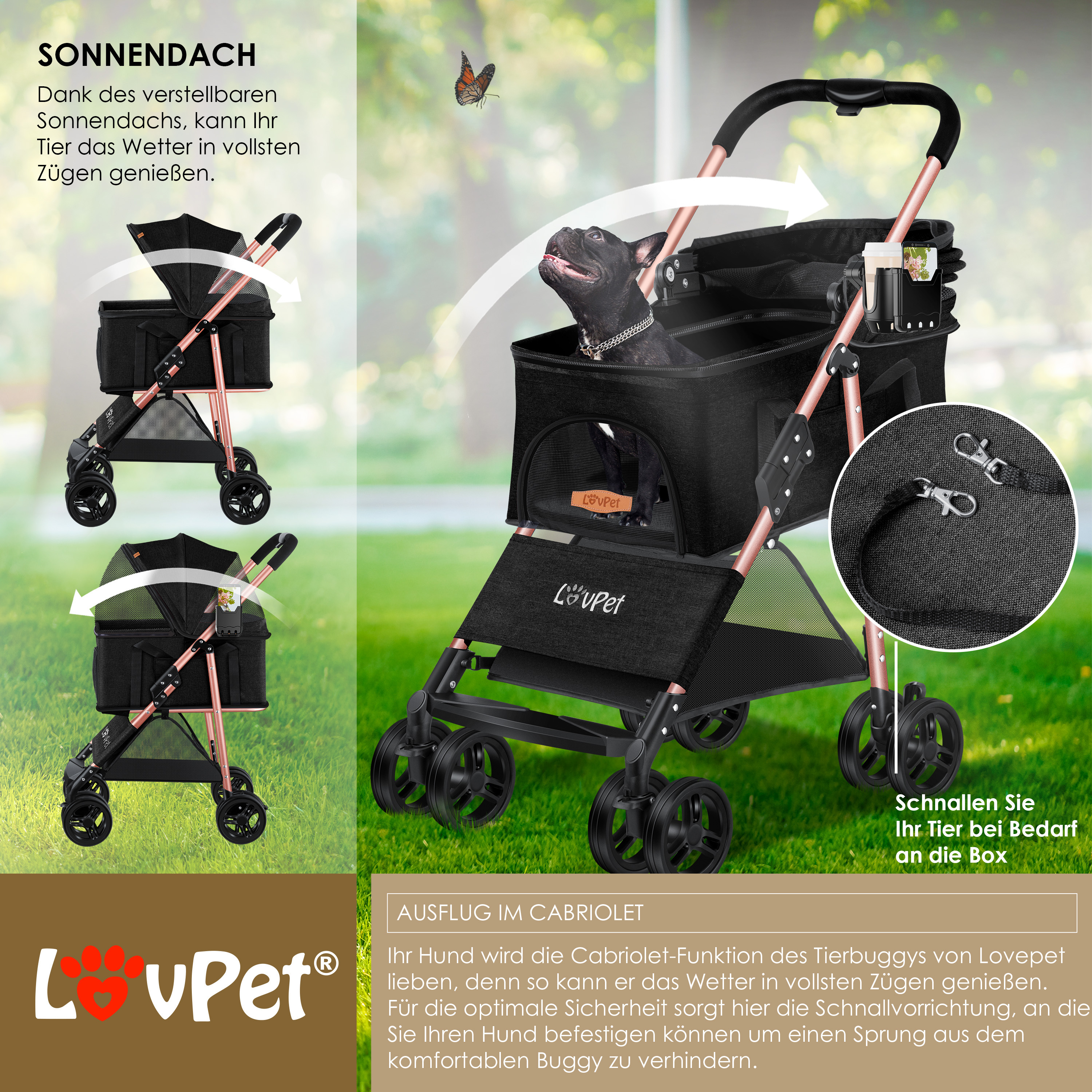 schöne kinderwagen Luxus Kombi-Kinderwagen Milano Anthrazit main image 0