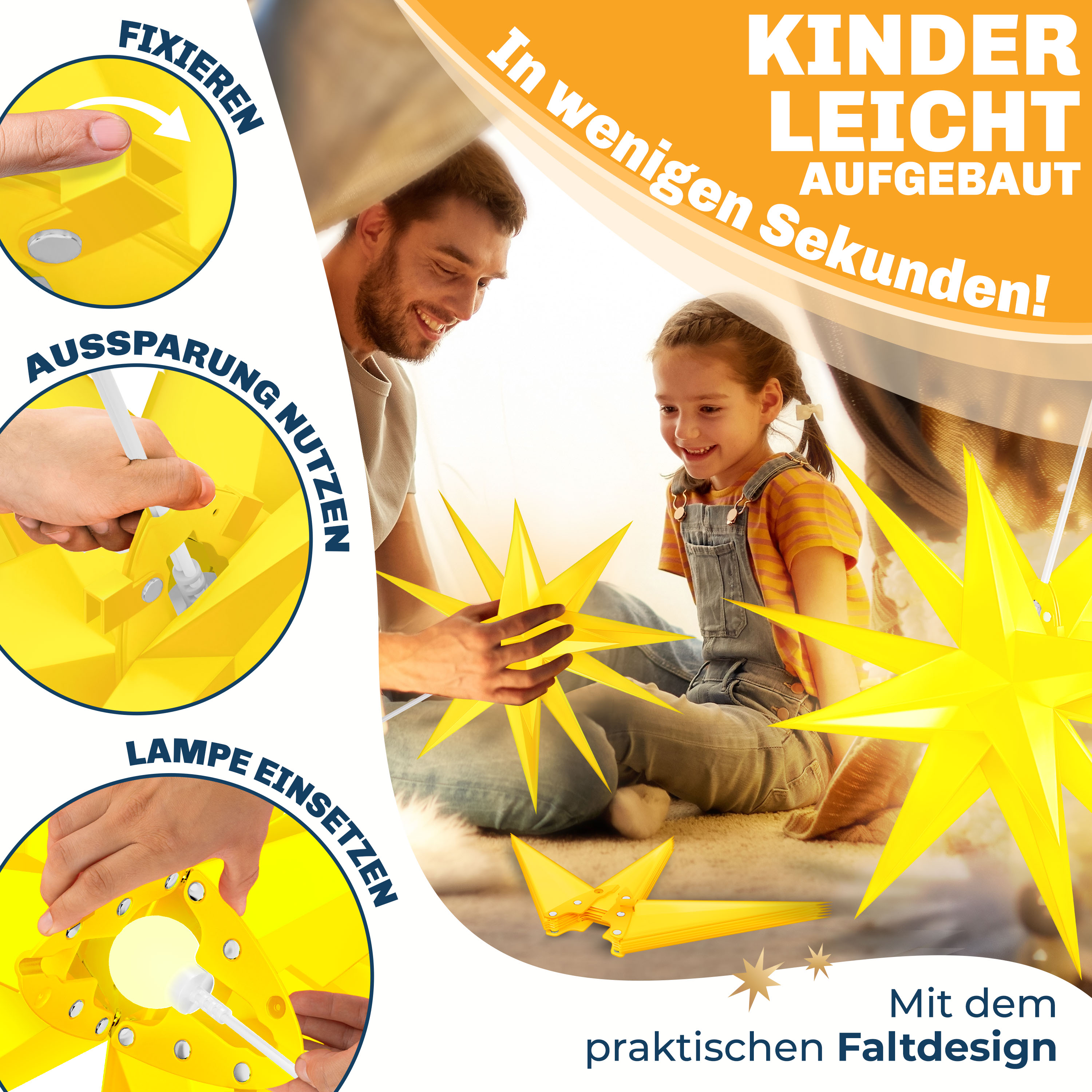 KESSER Leuchtstern 3D, LED Weihnachtsstern mit Timer fr innen und auen,  Adventsstern Beleuchtet hngend Stern + Warmwei Licht | eShopping -  einfach besser einkaufen!