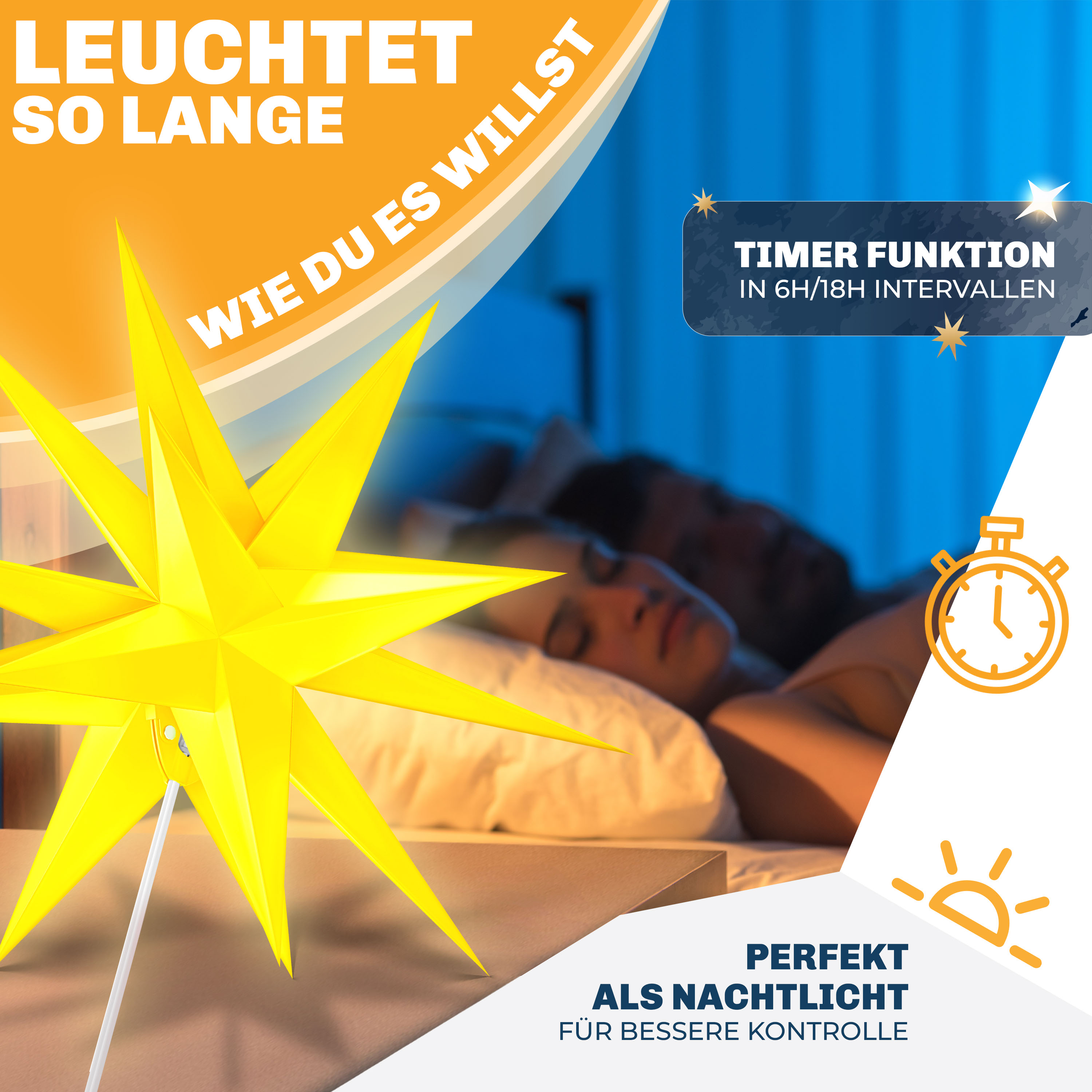 KESSER Leuchtstern 3D, LED Weihnachtsstern mit Timer fr innen und auen,  Adventsstern Beleuchtet hngend Stern + Warmwei Licht | eShopping -  einfach besser einkaufen!