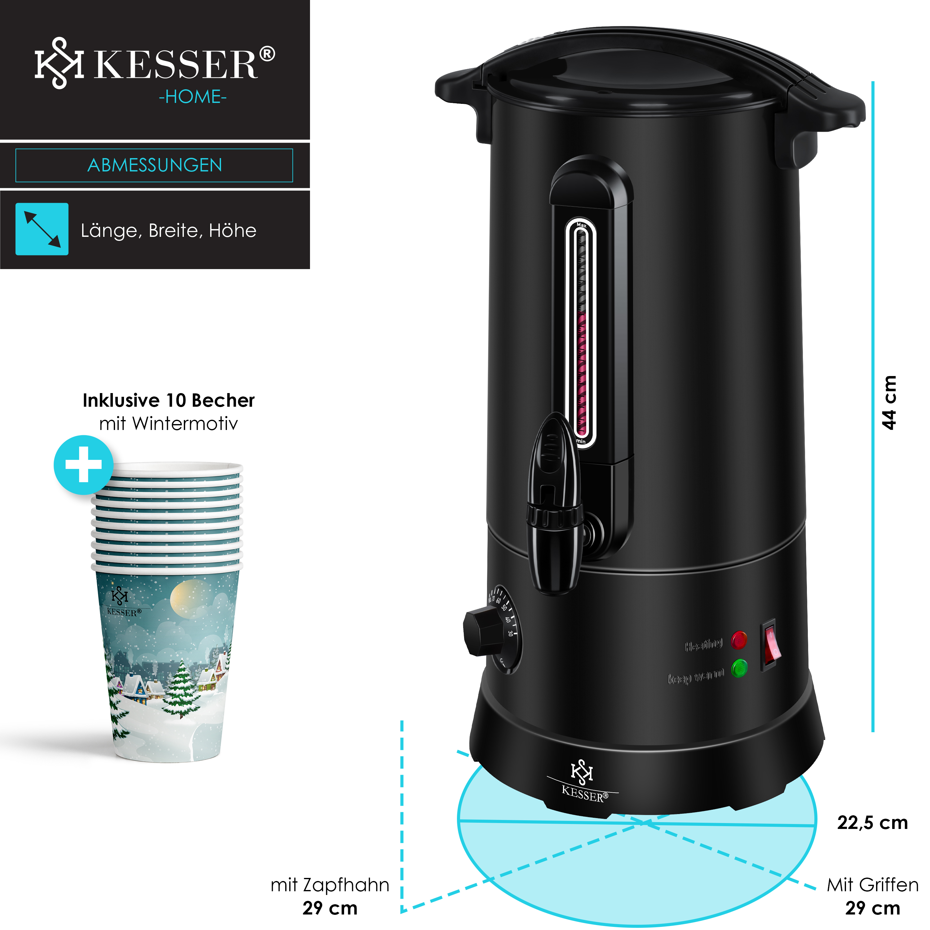 KESSER ® Multikocher Küchengerät 8L Schnellkochkopf Heißluftfritteuse 16Programm KESSER ® Multikocher Küchengerät 8L Schnellkochkopf Heißluftfritteuse 16Programm