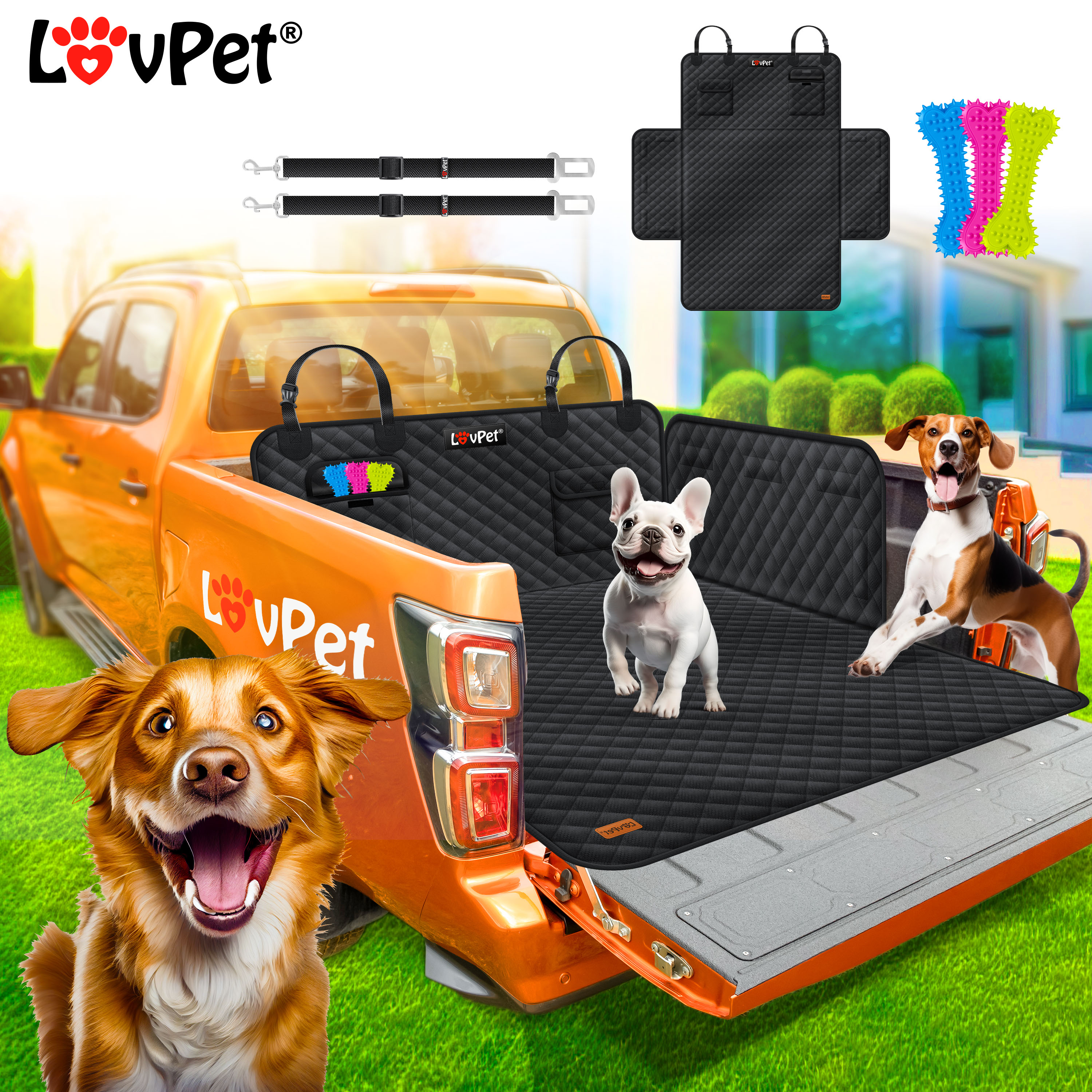 Sporgo Kofferraumschutz Für Hunde 185x104cm - Wasserdicht Mit Seitenschutz