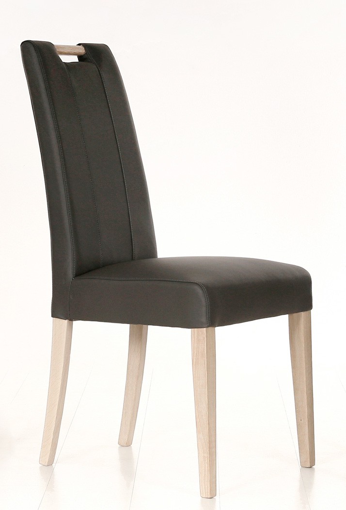 Polsterstuhl Samia mit Griff Eiche sonoma Kaiman fango Esszimmerstuhl