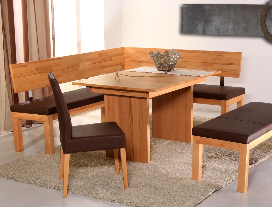 Eckbank Luca Middle 208x171cm Holzbank Varianten Massivholz Sitzecke