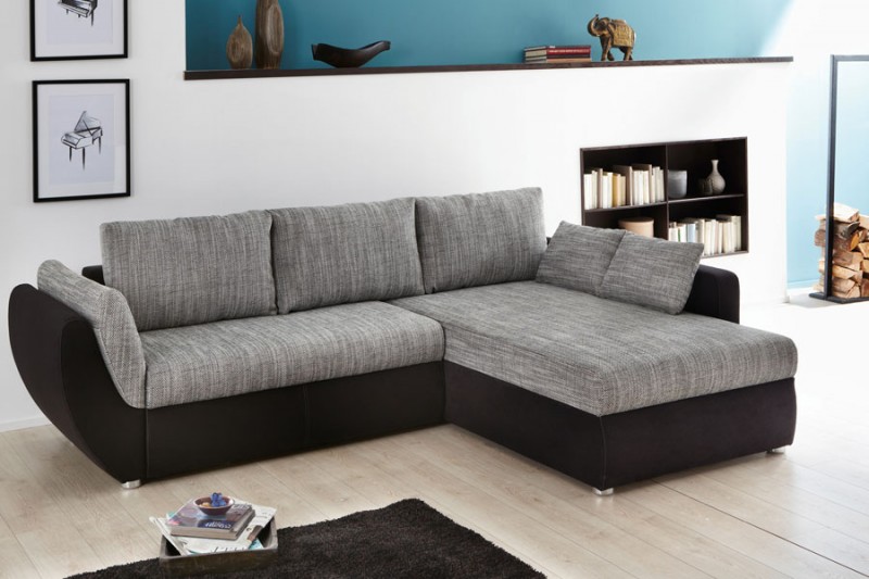 Ecksofa Couch Tifon 272x200cm grau schwarz Bettfunktion Polsterecke ... Ecksofa Couch Tifon 272x200cm grau schwarz Bettfunktion Polsterecke ...