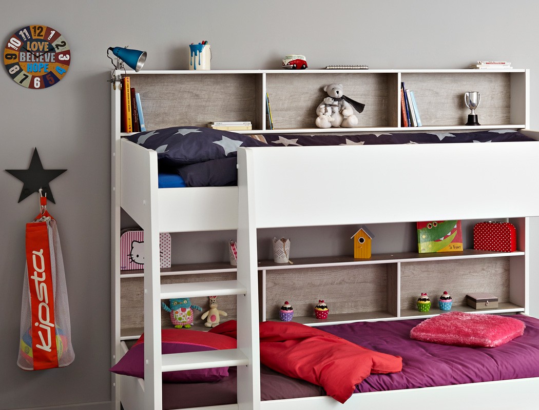 Etagenbett Jungen : Etagenbett hochbett tomke cm weiß grau für jungen