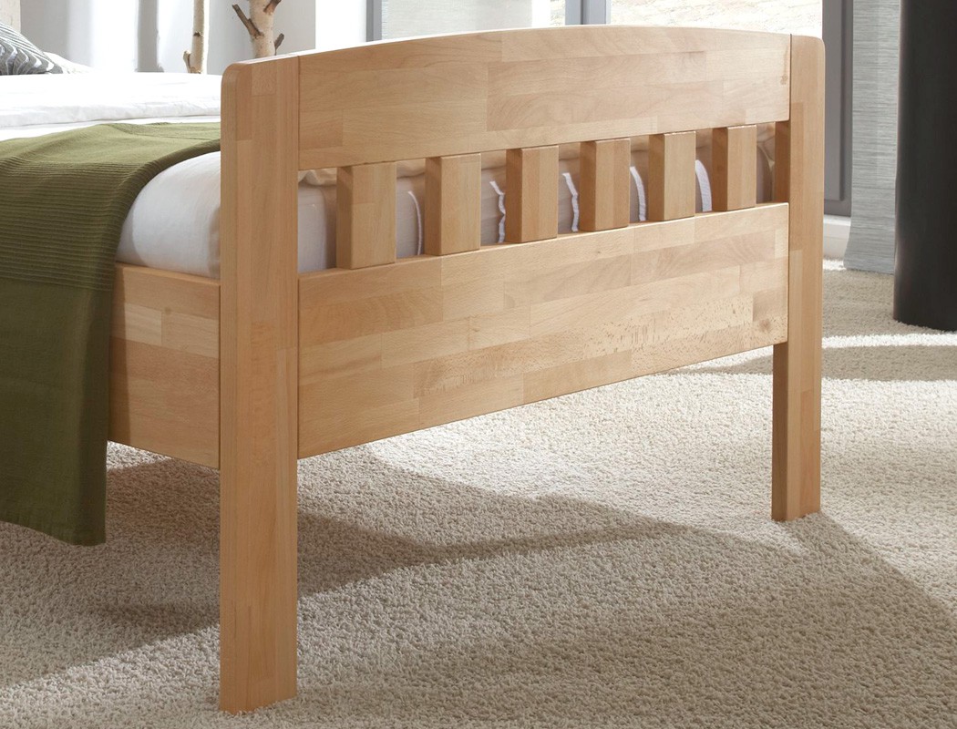 Seniorenbett + Nachttisch Buche Varianten Auswahl Holzbett Nako Siders