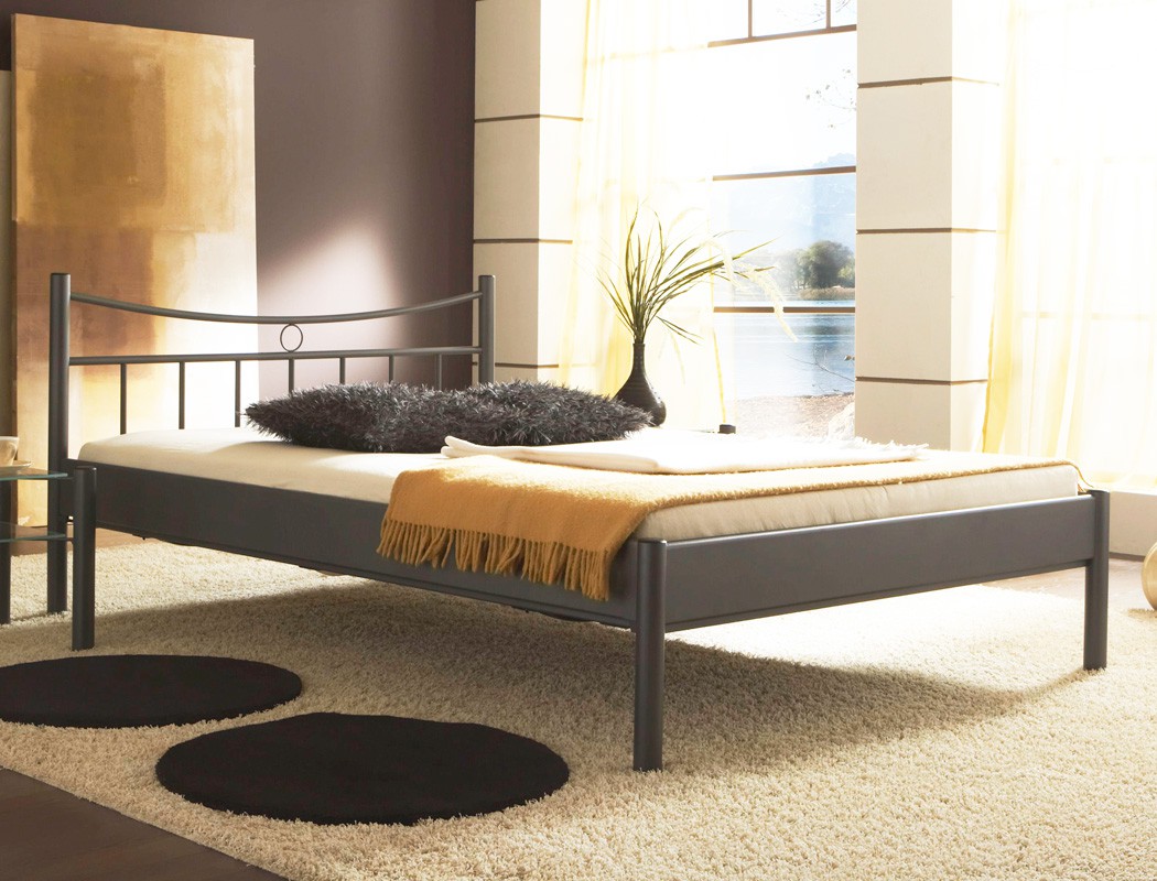 Metallbett Safia Nachttisch Farbe und Größe nach Wahl Futonbett