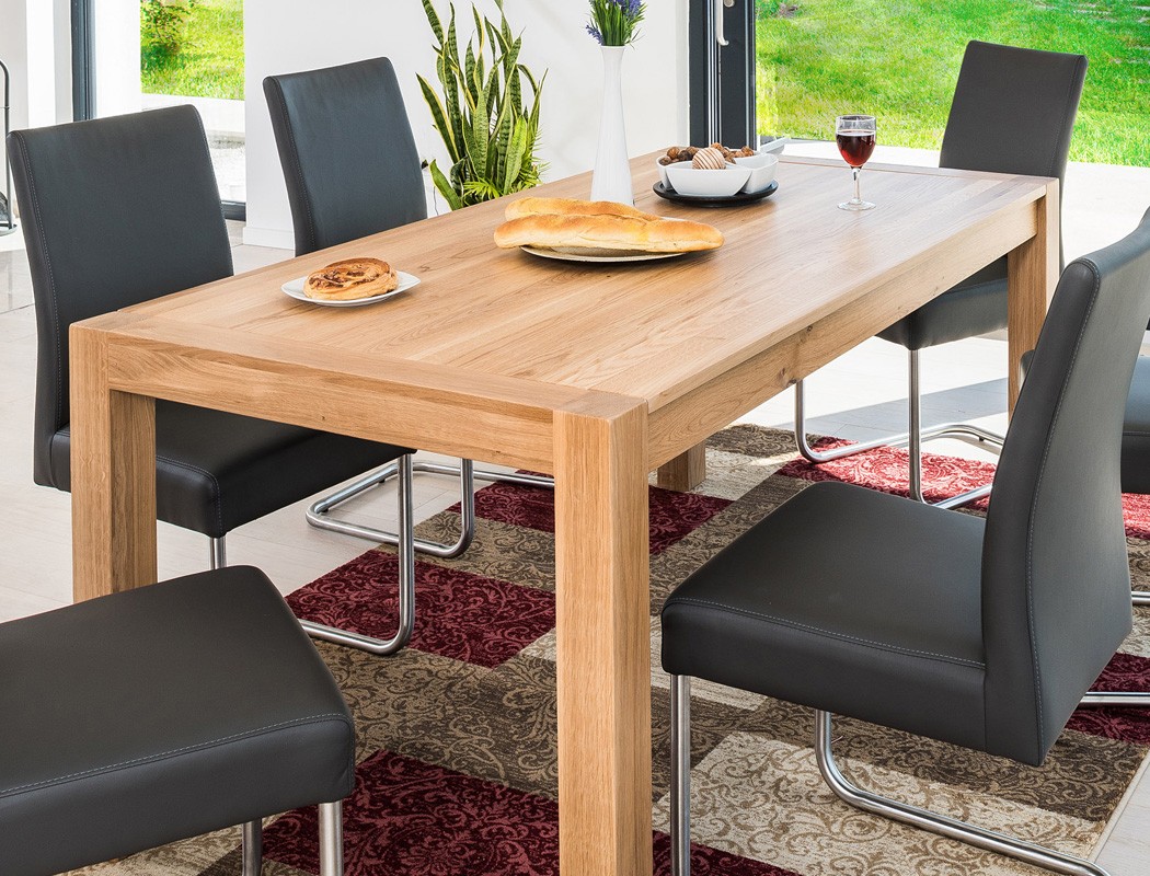 Tischgruppe Tisch Karabo XL Eiche + 6 Schwingstühle Kaja Kaiman fango