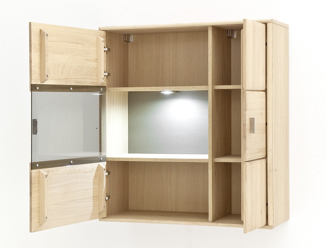 Hängeschrank Torrent 12 Eiche bianco massiv 94x105x39 cm Wohnzimmer