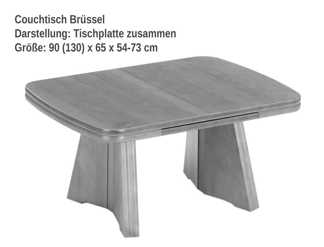 Couchtisch ausziehbar 90(130)x65 höhenverstellbar 54-73cm Eiche