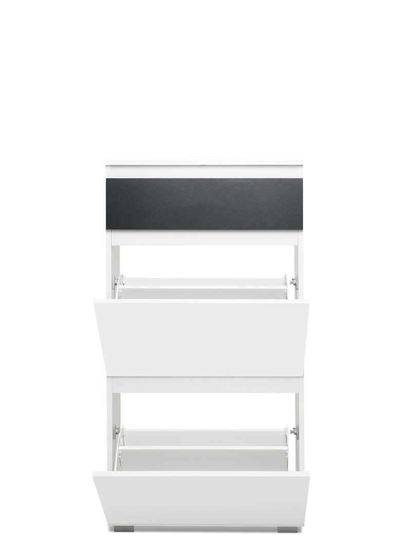 Schuhschrank Imke 44 weiß 58x109x25 cm Schuhkipper Wandschuhschrank Garderobe