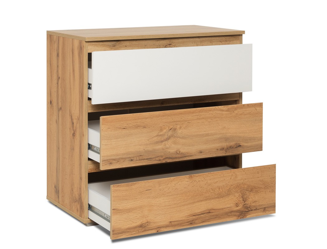 Schubkastenkommode Honigeiche 80x80x45 Kommode Wohnzimmer Schlafzimmer