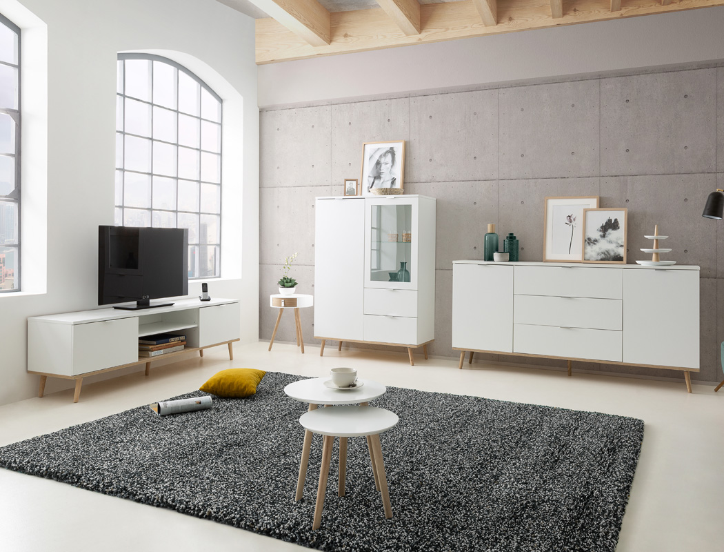 Wohnzimmereinrichtung Ideen Modern Sofa Integrierte Regale