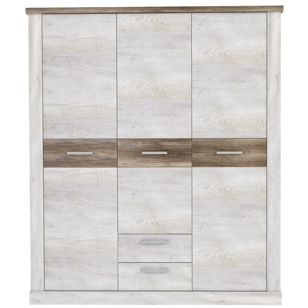 Kleiderschrank Durio 72 Pinie weiß 171x200x59 cm Schlafzimmerschrank