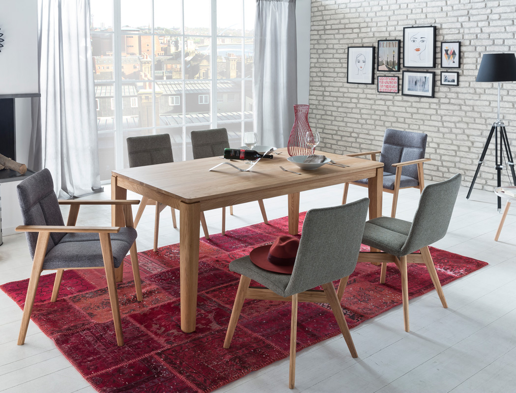 Esstisch Horand 140 Cm 160 Cm Ausziehtisch Designertisch Massivholz Wohnbereiche Esszimmer Esstische