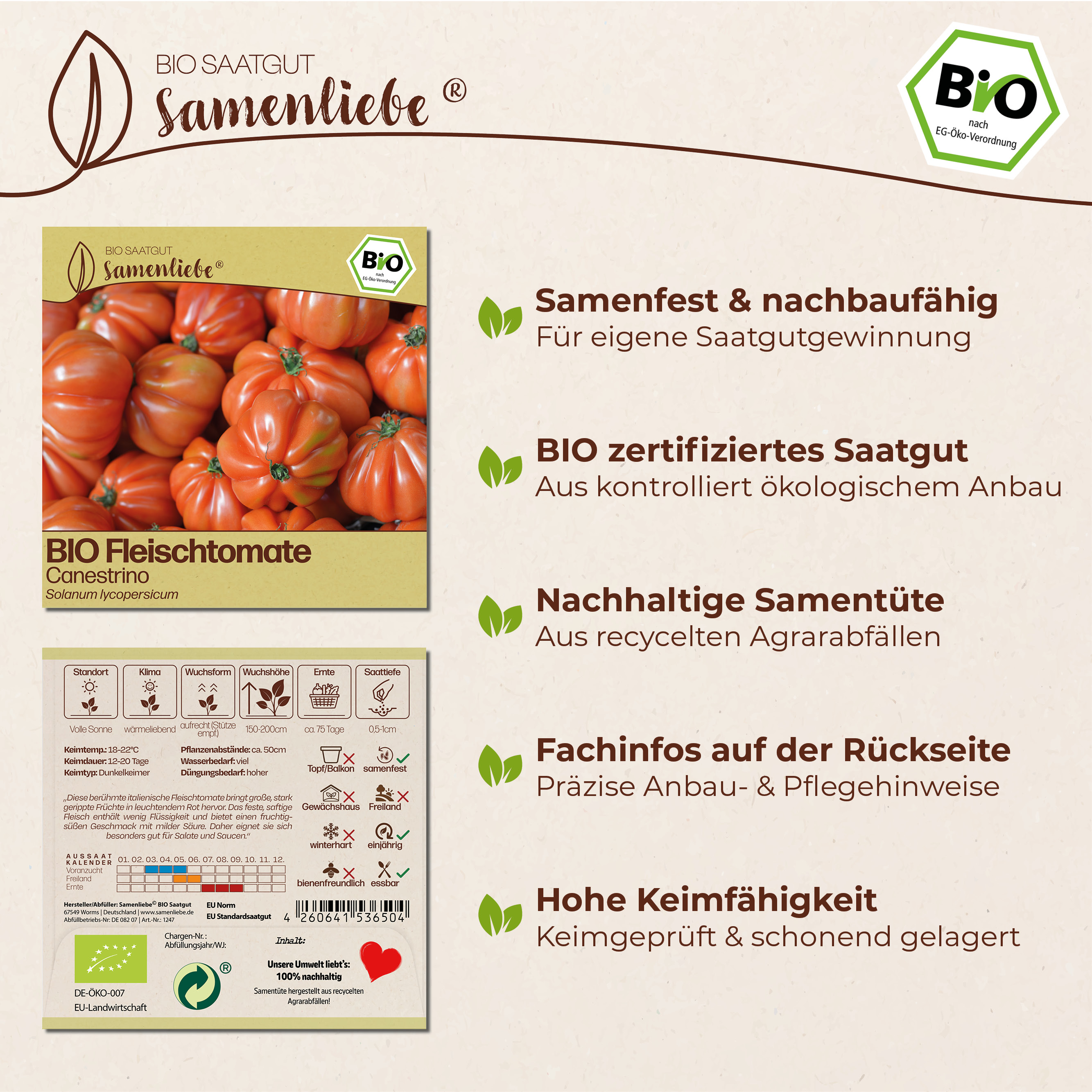 BIO Tomaten Samen Sorte Canestrino Gemsesamen BIO Gemse Saatgut  samenfeste Tom | eBay.de
