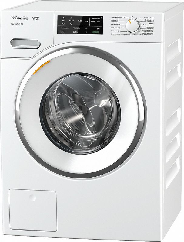 Waschmaschine WWI 300-20 CH li White Edition, 9 kg Schontrommel, PowerWash-System 2.0, CapDosing, SoftSteam und schräge Blende, A+++ -40%
