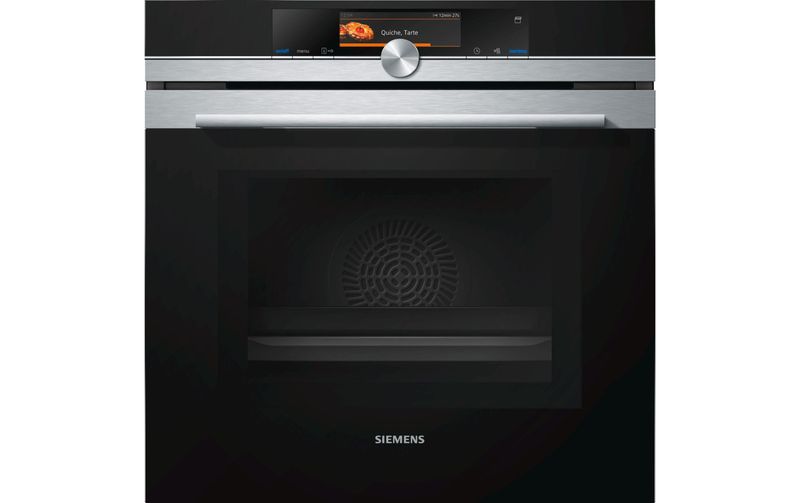 Siemens iQ700, Einbau-Backofen mit Mikrowellen- und Dampffunktion, 60 x 60 cm, Edelstahl, HN678G4S6