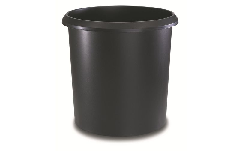 Läufer Papierkorb 18 l, Schwarz