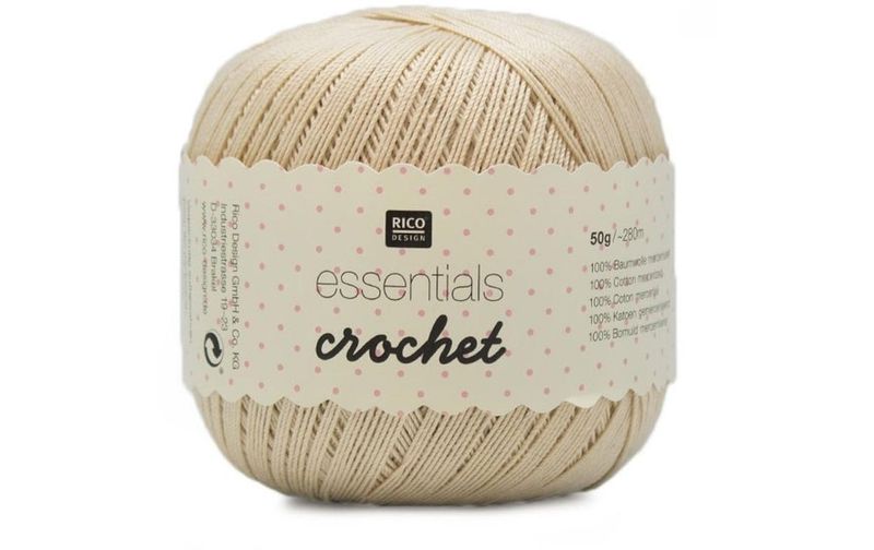 Rico Design Häkel- und Strickgarn Essentials Crochet 50 g, Beige | ᐅ ...