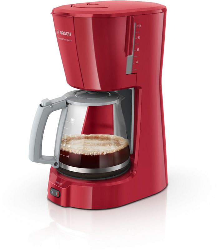 Bosch Filterkaffeemaschine, CompactClass Extra, Rot, TKA3A034