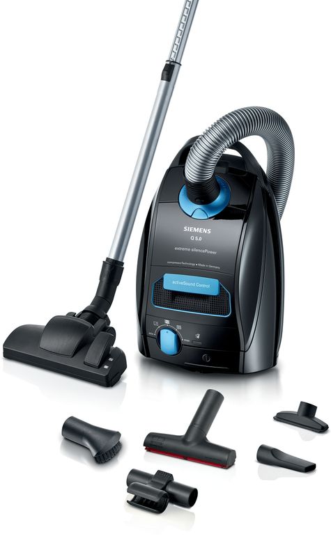 Siemens Staubsauger mit Beutel, Q5.0 extreme silencePower, Schwarz, VSQ5X500