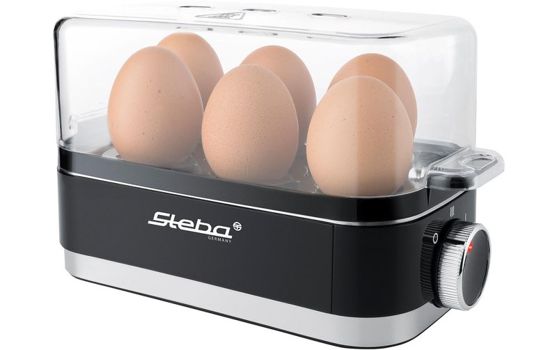 Steba Eierkocher EK 7 6, Schwarz/Silber