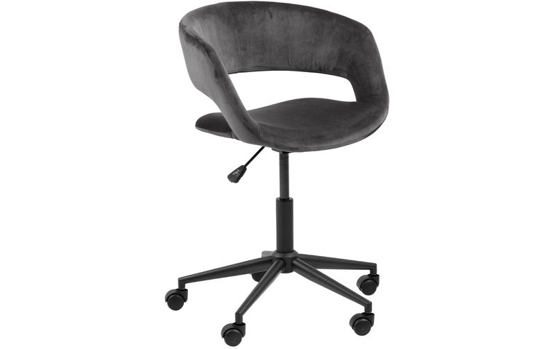 AC Design Bürostuhl Grace, mit Polsterrücken, Dunkelgrau