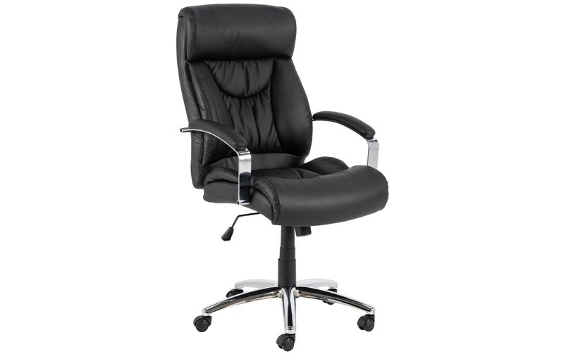 AC Design Bürostuhl Benson, mit Polsterrücken und Armlehnen, Schwarz