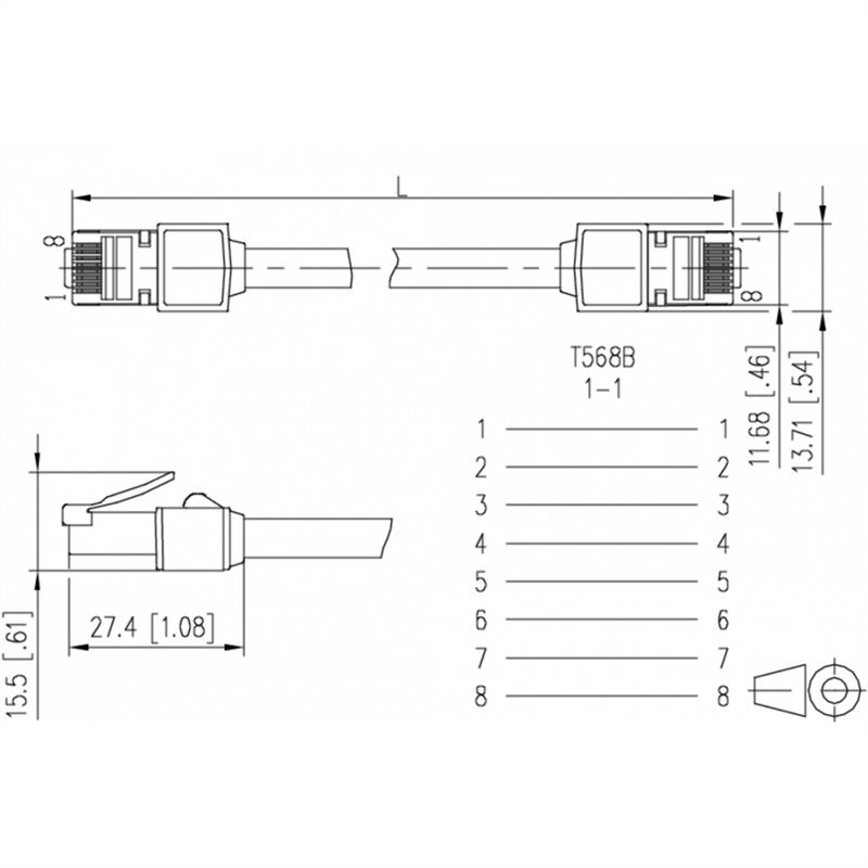 METZ CONNECT Patchkabel Cat.6 (Class E) S/FTP, Ultraflex500 VoIP, AWG 26, LSOH, weiß, 5 m