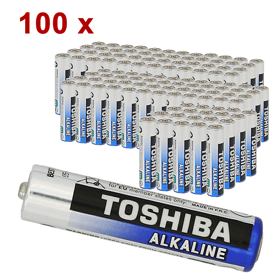 1,5V Batterie Alkaline Extra Power 100 x TOSHIBA Mignon AAA LR3