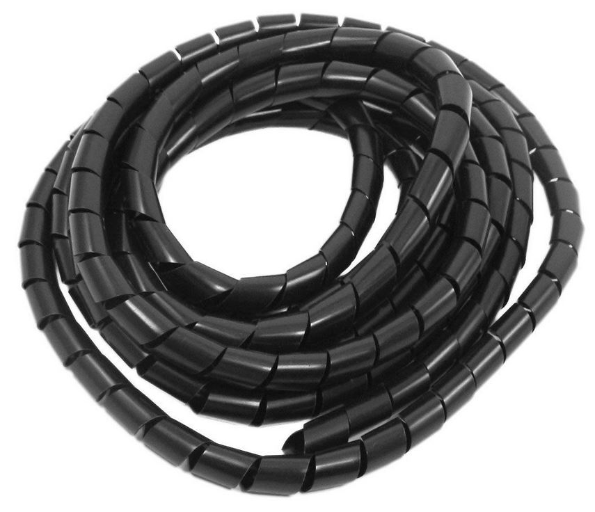 5m Kabelschutz Spiral Wickelschlauch Spiralschlauch 9mm schwarz