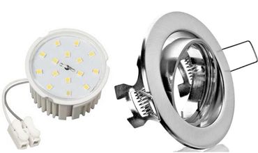 LED Einbaustrahler Ausgleichsblende ~ Lochverkleinerung Einbauleuchte XXL weiss