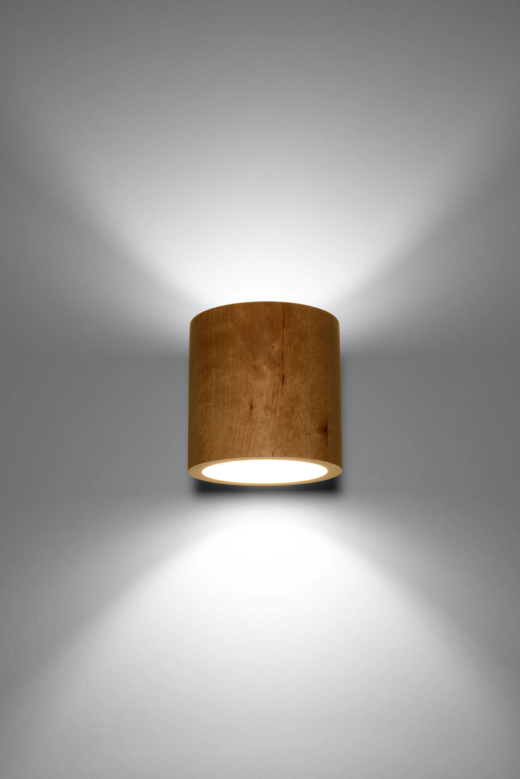 Wandleuchte Lampe Spot Design ORBIS Holz rund UP&DOWN 1-fach G9 230 Volt