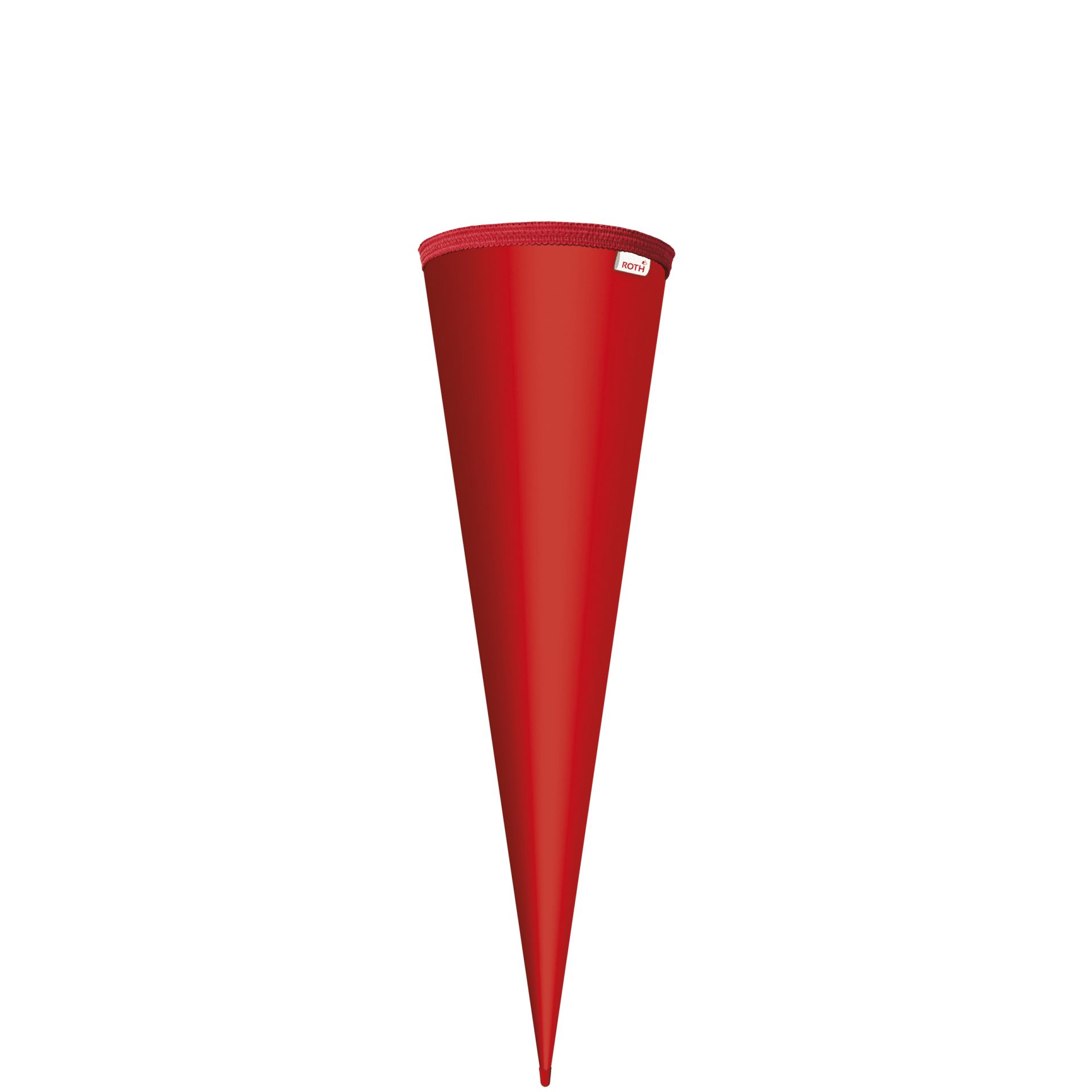 ROTH Schultüten Rohling zum Basteln rot 70 cm rund Rot(h) Spitze ohne Verschluss
