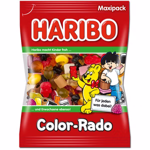 Haribo Color-Rado, Fruchtgummi, Lakritz, 1 Kg Beutel Haribo Color-Rado, Fruchtgummi, Lakritz, 1 Kg Beutel Bild 1