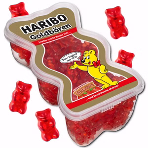 Haribo Goldbären Erdbeere, Fruchtgummi, 450g Dose Bild 1