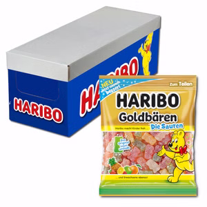 Haribo sauer Goldbären, Fruchtgummi, 18 Beutel je 175g Bild 1