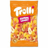 Trolli Pfirsichringe, Fruchtgummi, 1 kg Beutel Trolli Pfirsichringe, Fruchtgummi, 1 kg Beutel Bild 1