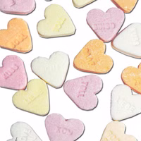 Glücksherzchen mit Traubenzucker 1kg, Bonbon Glücksherzchen mit Traubenzucker 1kg, Bonbon Bild 1