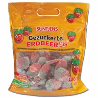 Suntjens Gezuckerte Erdbeeren, Fruchtgummi, 100 Stück Suntjens Gezuckerte Erdbeeren, Fruchtgummi, 100 Stück Bild 1