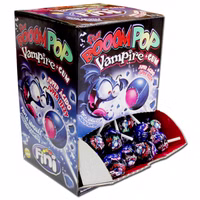 Fini Booom Pop Vampire Lutscher mit Kaugummi 100 Stück Fini Booom Pop Vampire Lutscher mit Kaugummi 100 Stück Bild 1