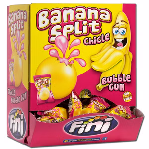 Fini Banana Split Kaugummi Bubble Gum 200 Stk Bild 1