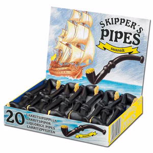 Skipper's Pipes Seasalt, Lakritz, 20 Stück je 17g Skipper's Pipes Seasalt, Lakritz, 20 Stück je 17g Bild 1